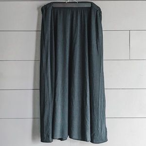 Plus size black maxi skirt